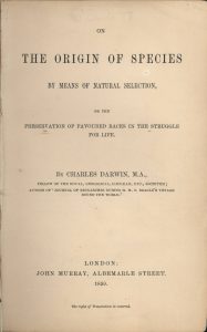 Strona tytułowa pierwszego wydania „On The Origin of Species” Darwina